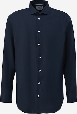 Coupe regular Chemise s.Oliver BLACK LABEL en bleu : devant