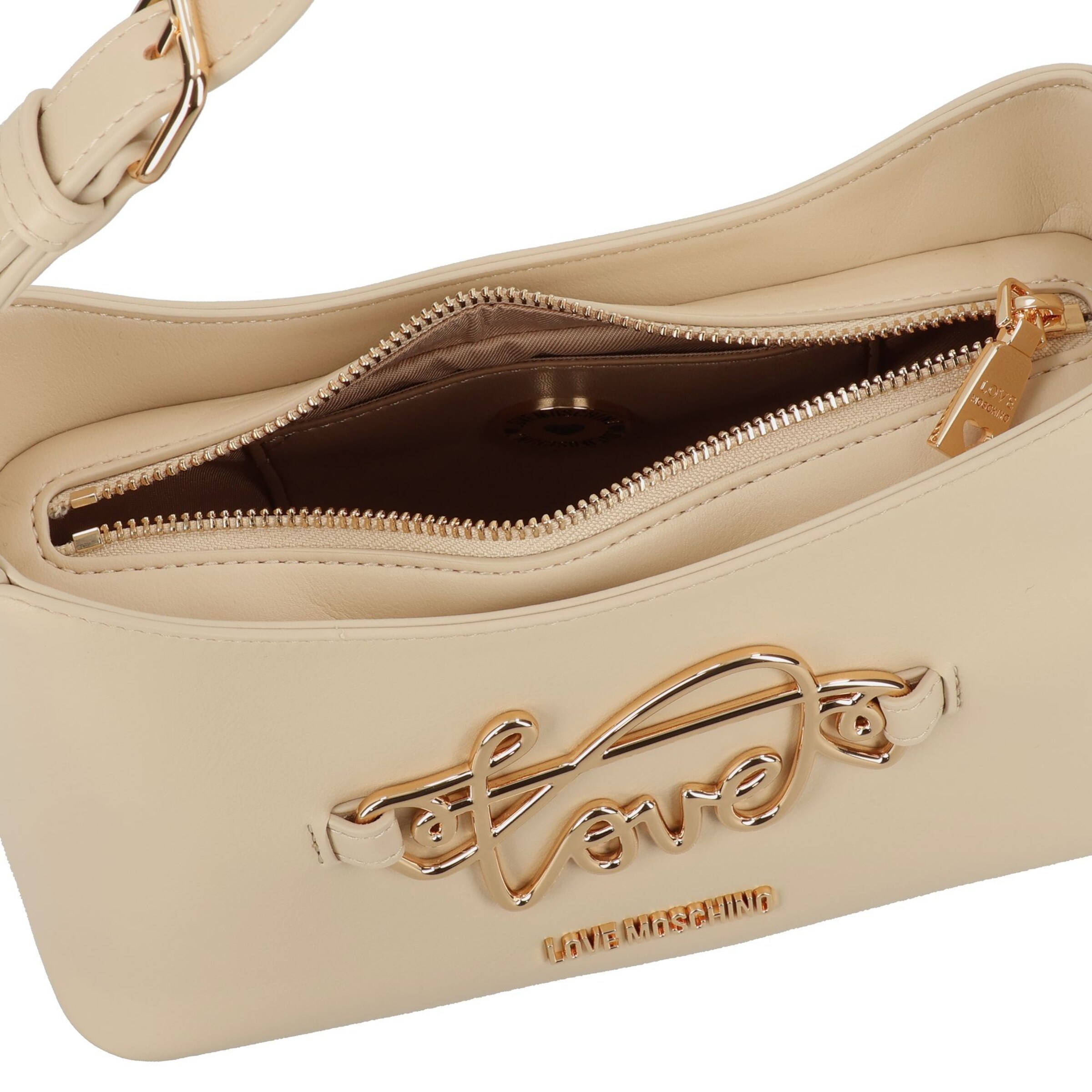 Borsa a spalla 'Script' di Love Moschino in beige
