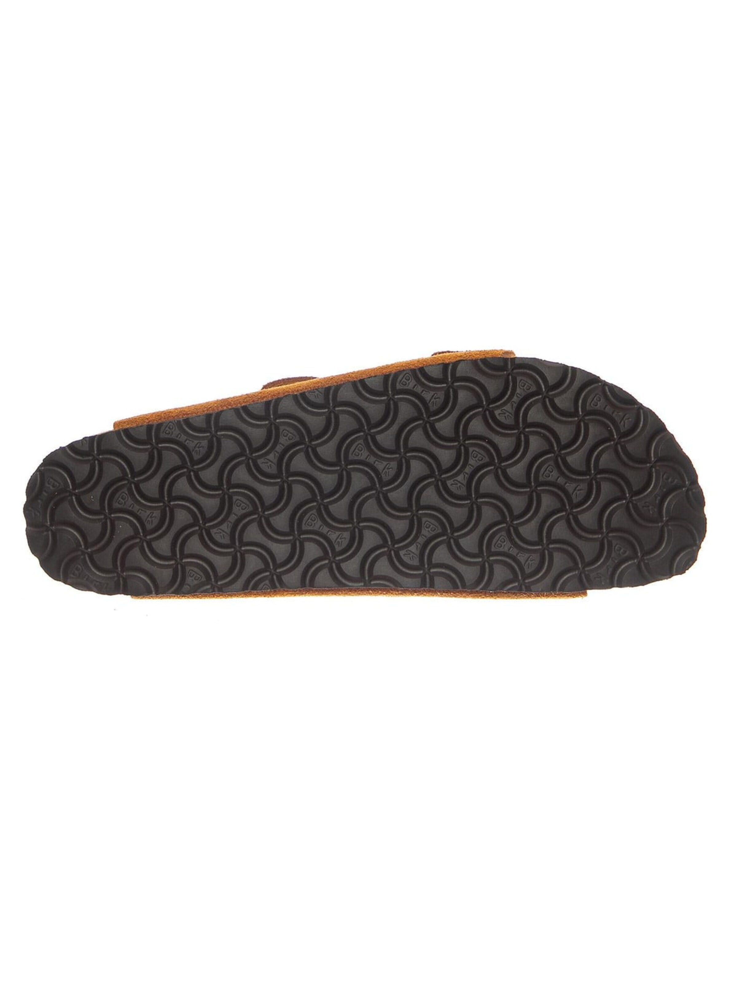 Sandalo 'Arizona Big Buckle Nubuck Leather Narrow Fit Sandcastle' di BIRKENSTOCK in marrone