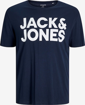 Jack & Jones Plus - Camiseta 'JJECorp' en azul: frente