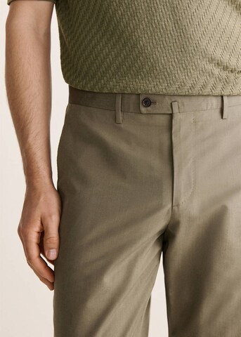 MANGO MAN Regular Chino Pants 'Eden' in Green