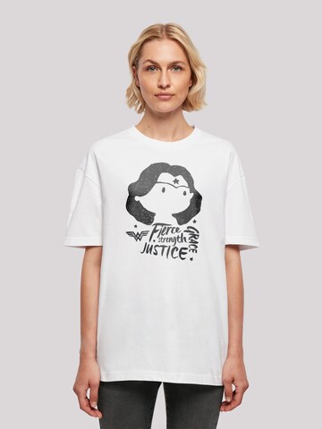 F4NT4STIC T-Shirt 'DC Comics Wonder Woman Fierce Sketch' in Weiß: predná strana