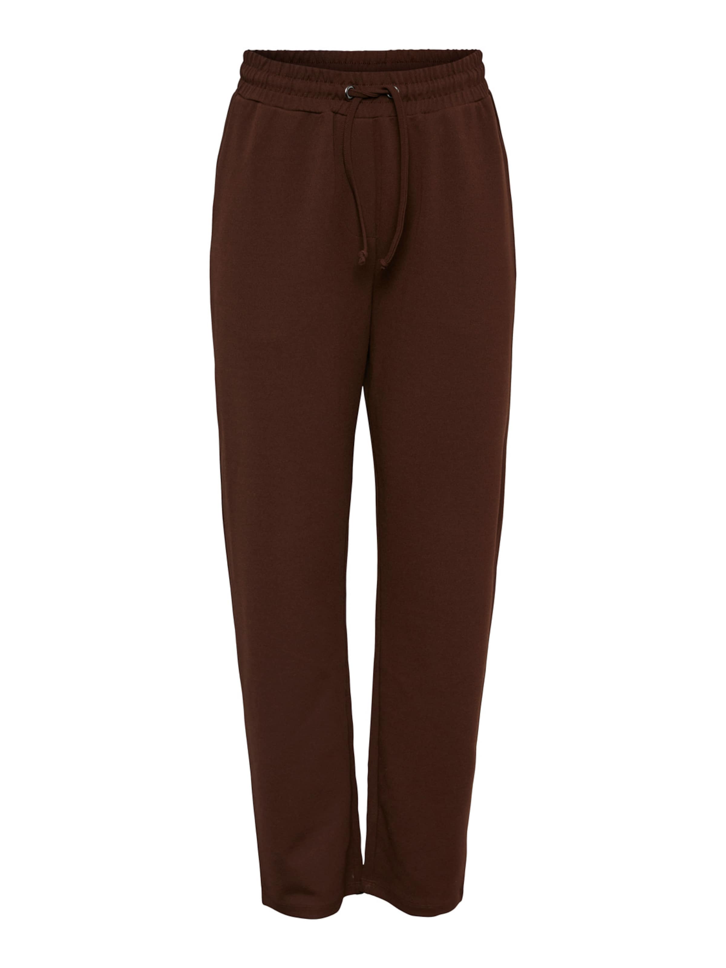 PIECES Regular Trousers 'Nathaly' in Brown: front