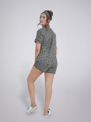 LEAFLETIC - Pijama de pantalón corto 'Leafletic Women’s Printed Night Wear Short Set' en verde