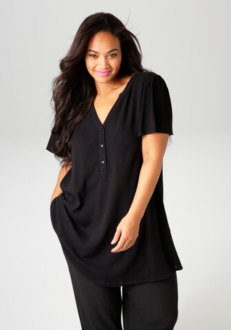 Aniston Bluse in Schwarz: Vorderseite