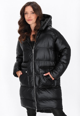 faina - Sobretudo de inverno em preto: frente