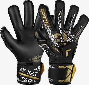 REUSCH Sporthandschoenen 'Attrakt Gold X Evolution Cut Finger Support' in Goud: voorkant