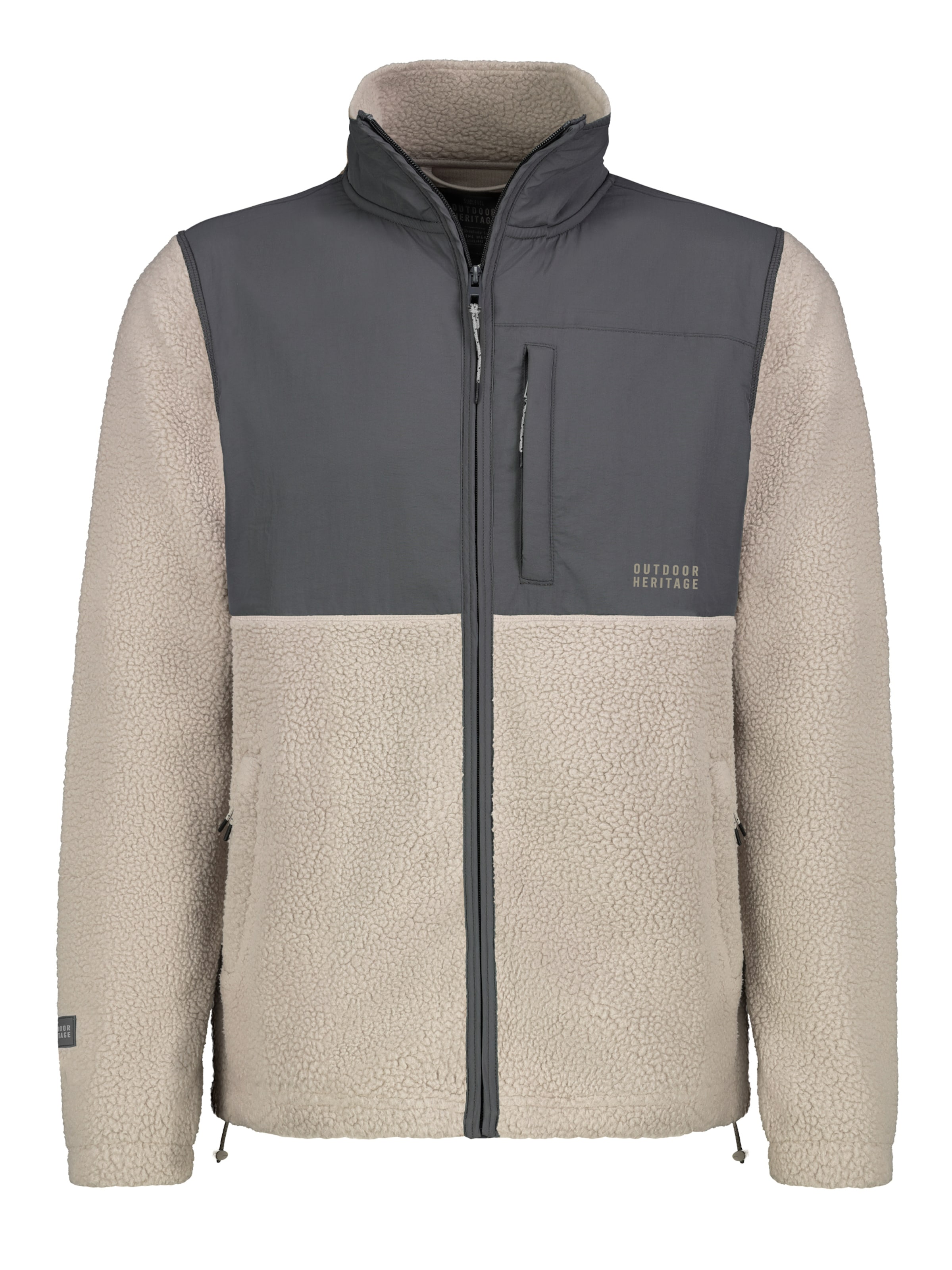 Sublevel Fleecejacke in Braun: Vorderseite