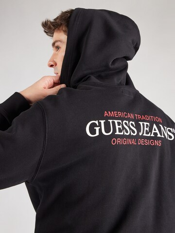 GUESS JEANS Ζακέτα φούτερ σε μαύρο