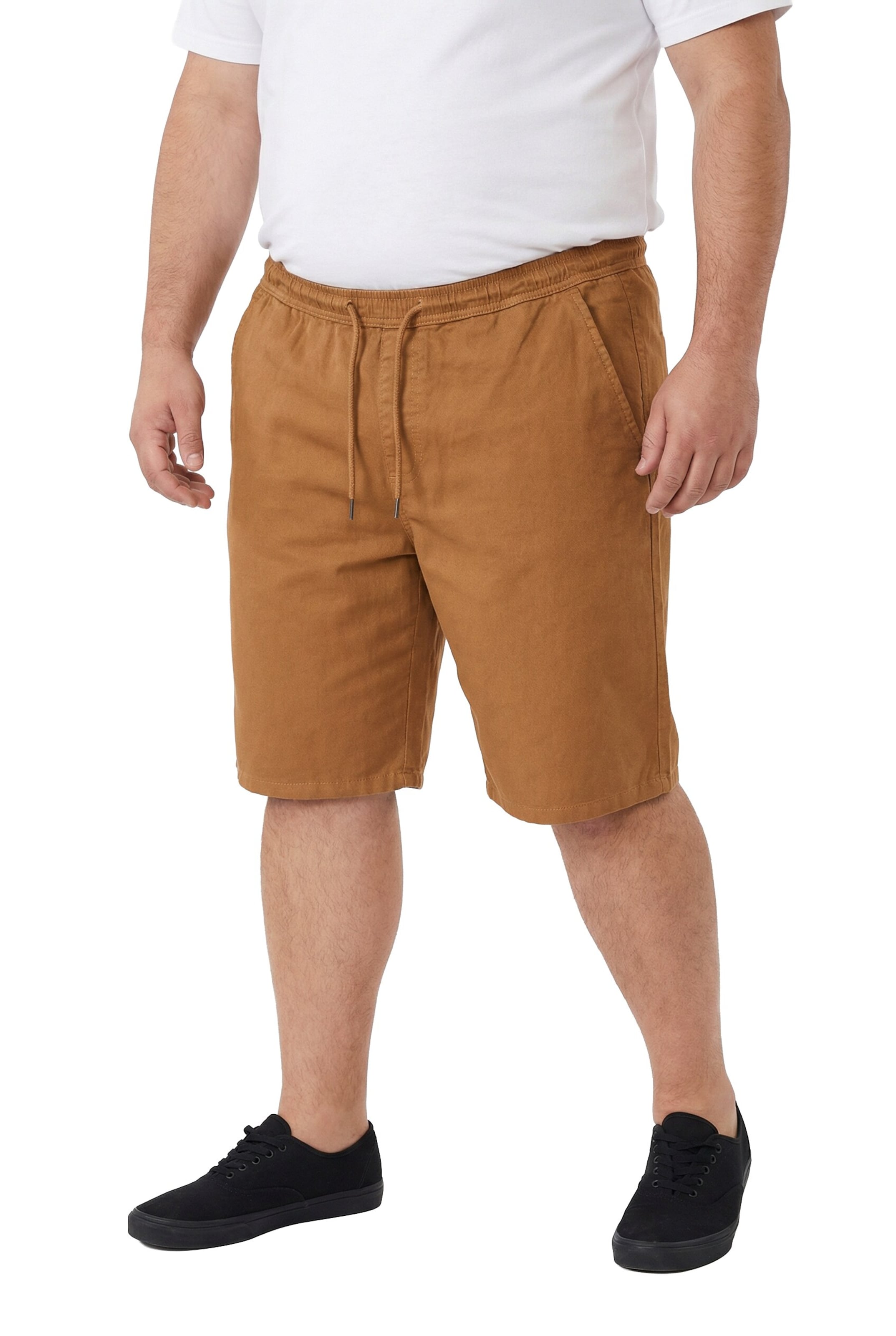 Men Plus Regular Shorts in Beige: Vorderseite