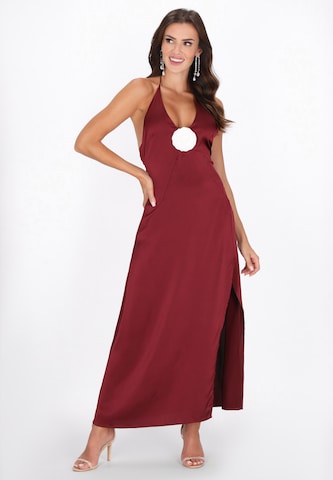 Robe de cocktail faina en rouge : devant