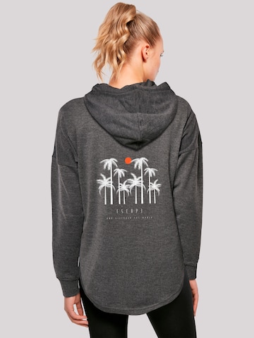 Sweat-shirt 'Escape Discover the World Palm Trees White' F4NT4STIC en gris