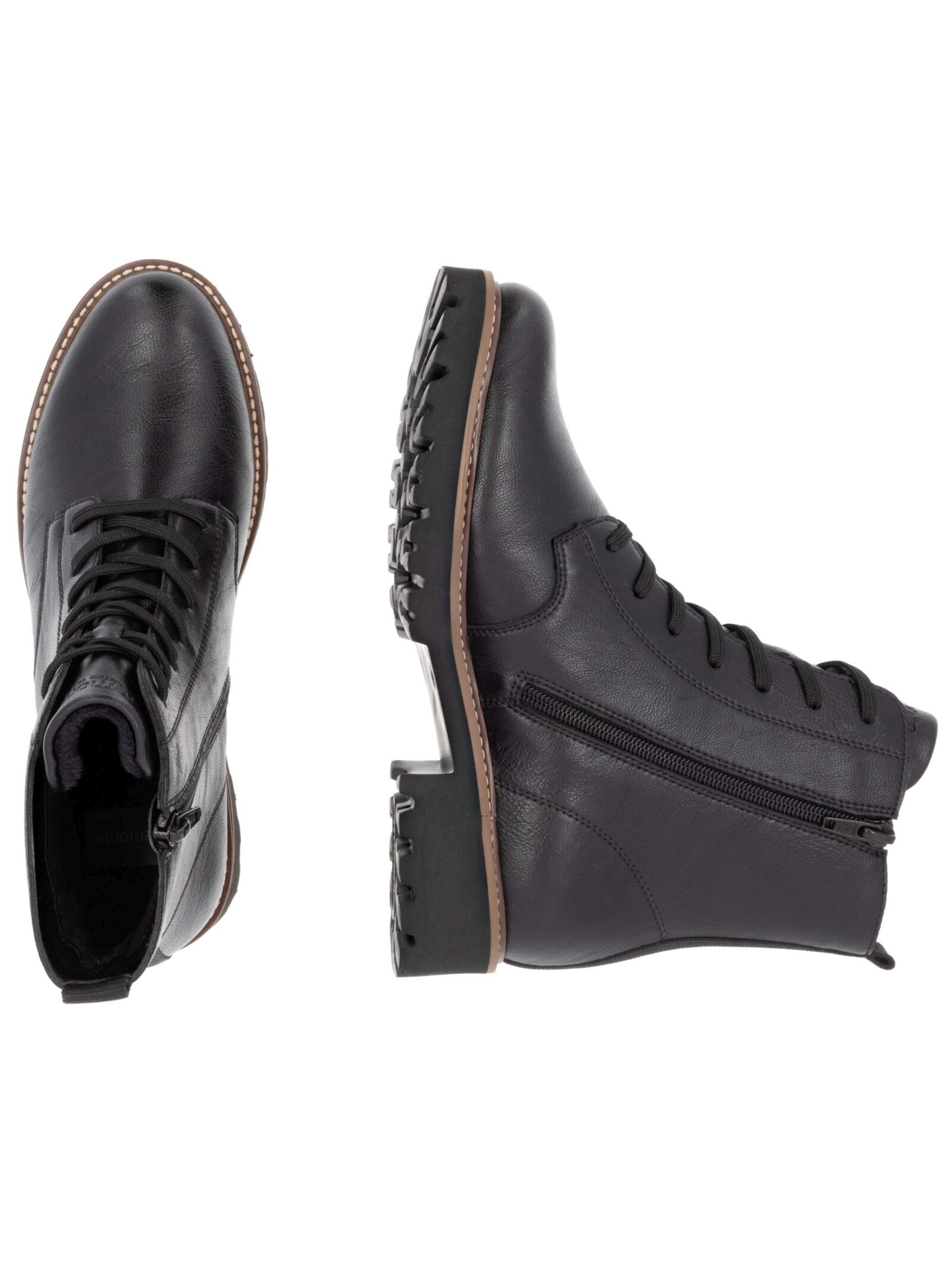 REMONTE Schnürstiefelette in Schwarz