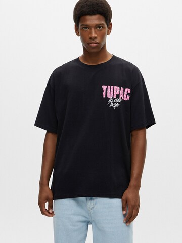 Pull&Bear Tričko – černá: přední strana