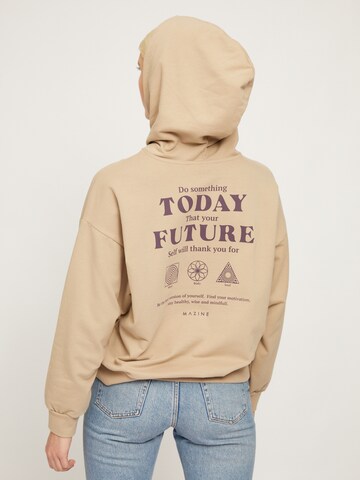 mazine Sweatshirt ' Nyssa Hoodie ' in Beige