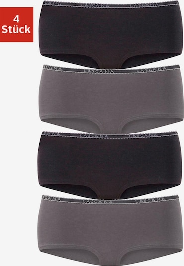 LASCANA Panty in grau / schwarz, Produktansicht