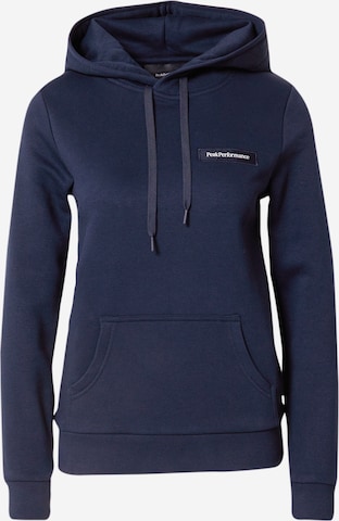 PEAK PERFORMANCE - Sweatshirt de desporto em azul: frente