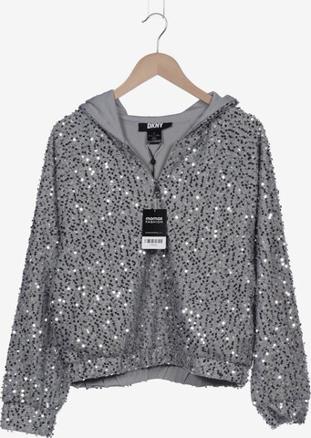 DKNY Sweatshirt & Zip-Up Hoodie in M in Silver: front