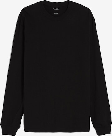 Bershka Sweatshirt in Zwart: voorkant