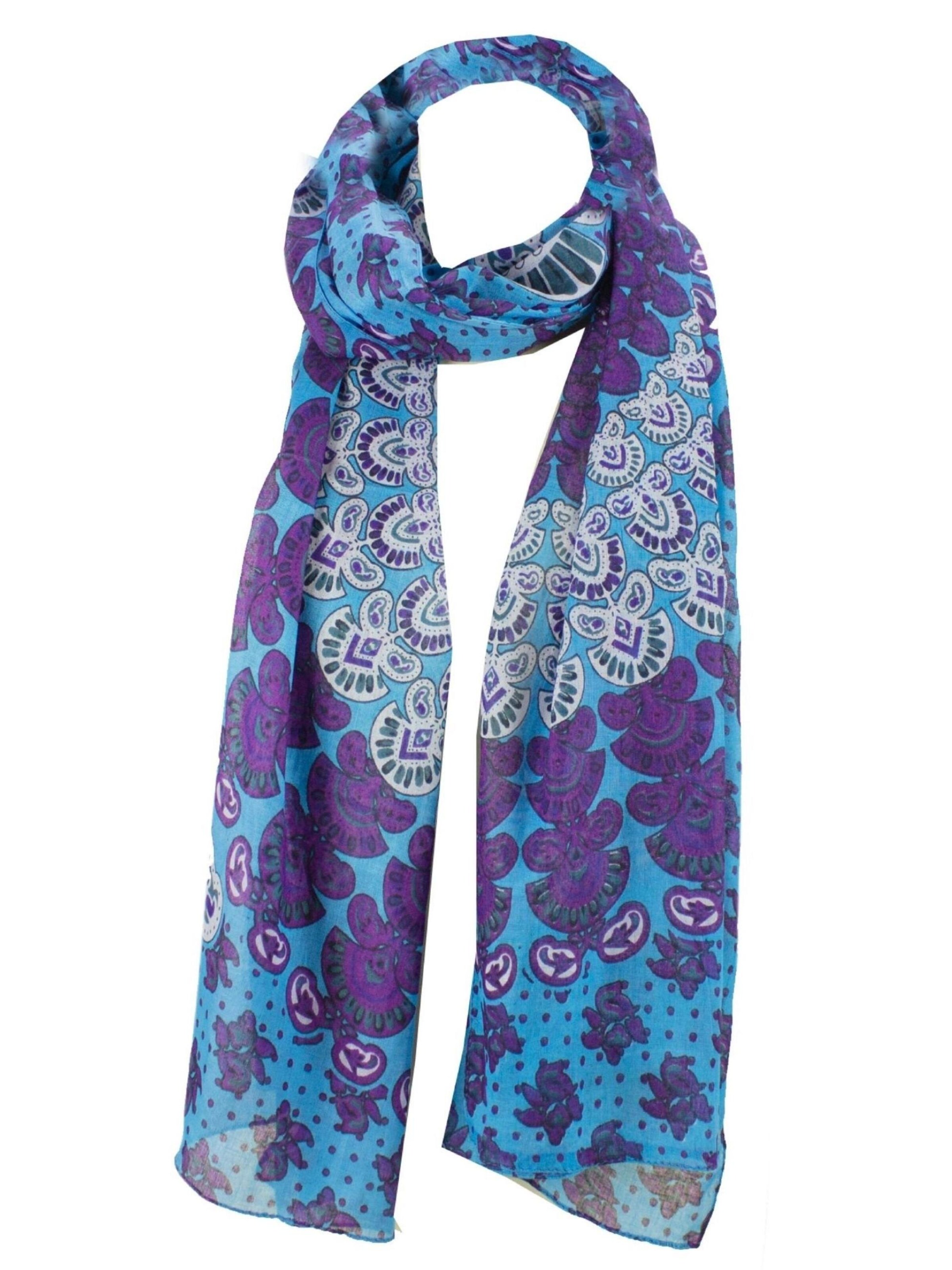 Sunsa Schal 'Sunsa'‌‌‌‌‌‌‌‌‌‌ in Blau: Vorderseite