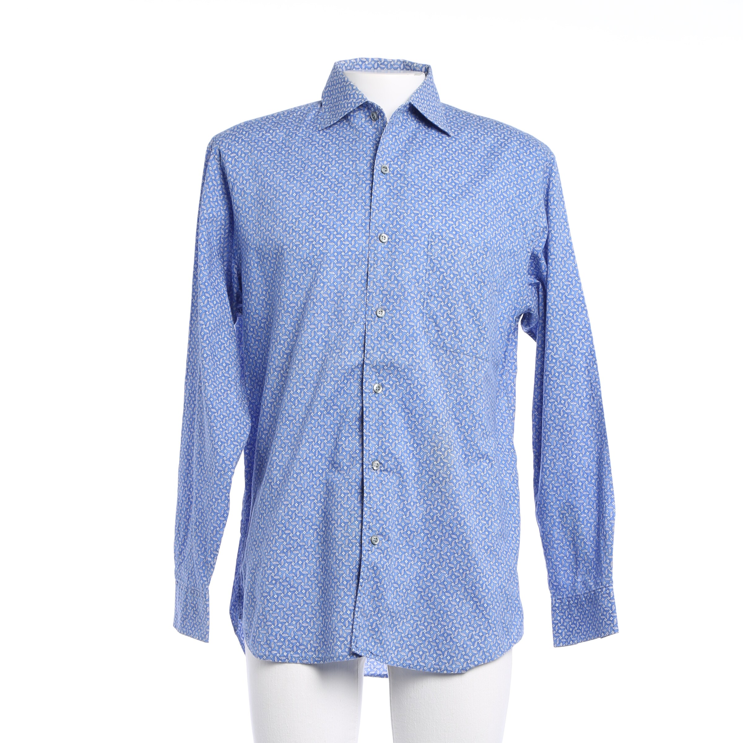 Zegna Button Up Shirt in M in Blue, Item view