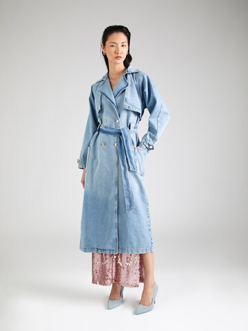 River Island Between-seasons coat in Blue: front