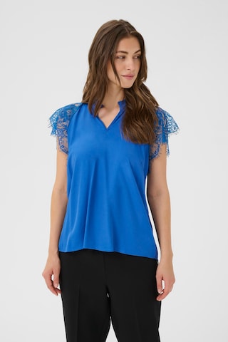 Cream Blouse 'Nola' in Blue: front