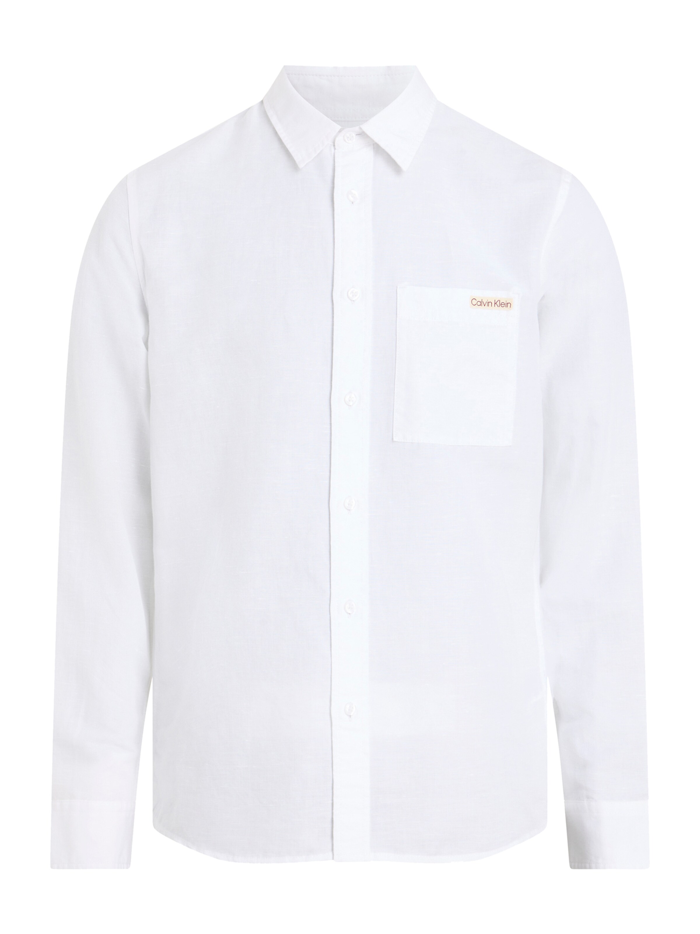 Calvin Klein Jeans Regular fit Button Up Shirt in White: front