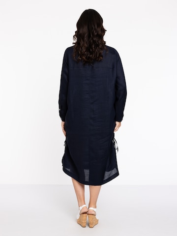 Yoek Shirt Dress in Blue