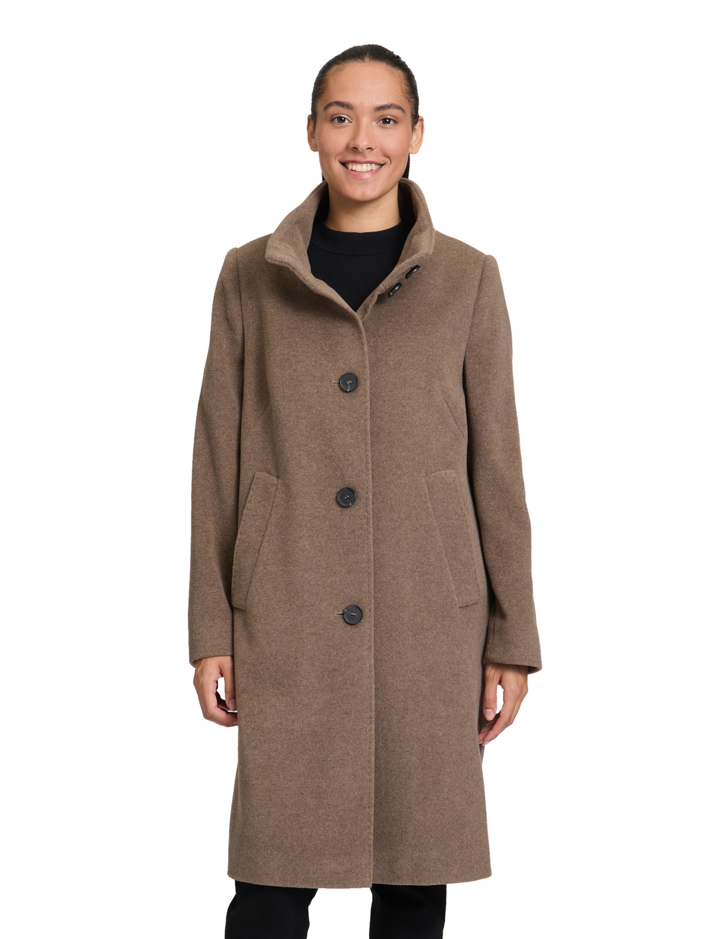 Betty Barclay Between-Seasons Coat in Brown: front