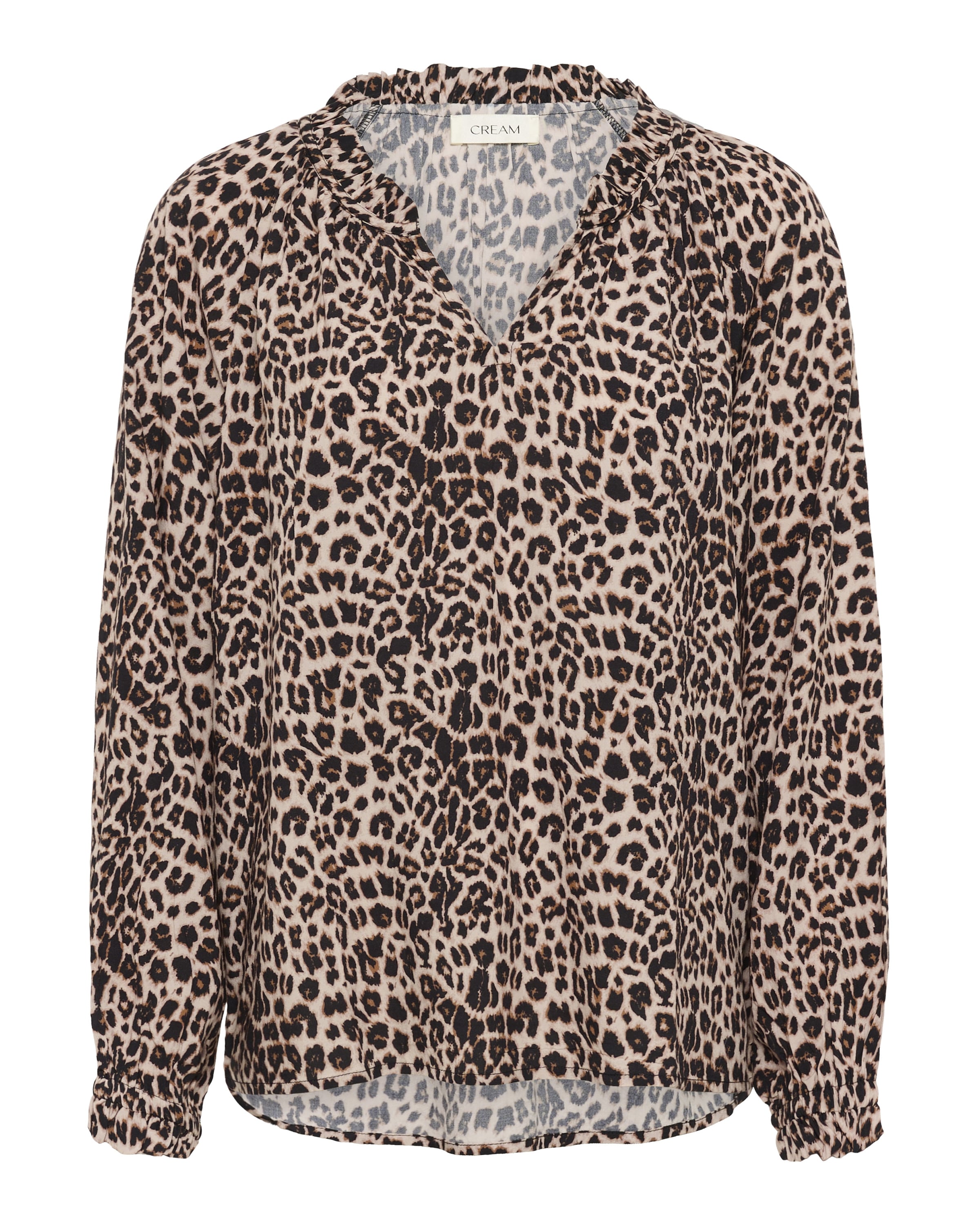 Cream Blouse 'CRTiah' in Bruin: voorkant