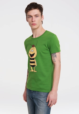 LOGOSHIRT T-Shirt 'Biene Maja' in Grün: Vorderseite
