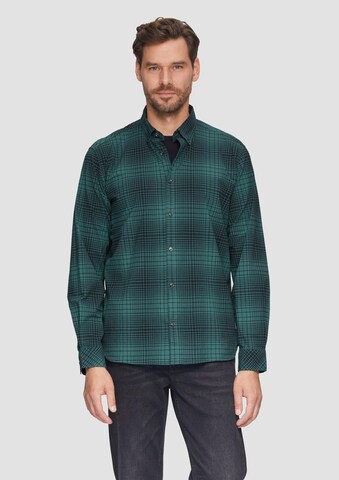 s.Oliver Regular fit Button Up Shirt in Blue: front