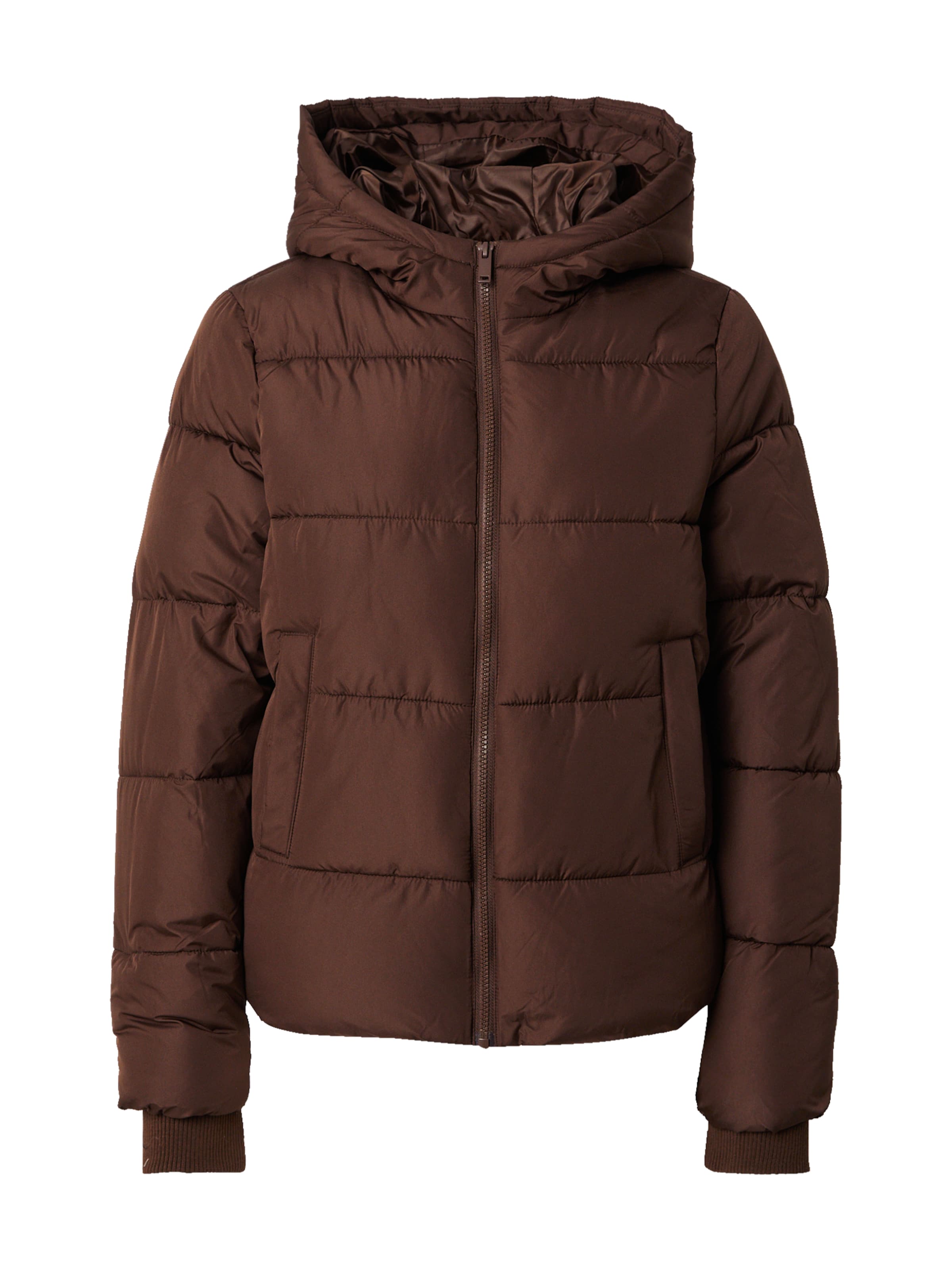 PIECES Winter jacket 'PCBee' in Brown: front