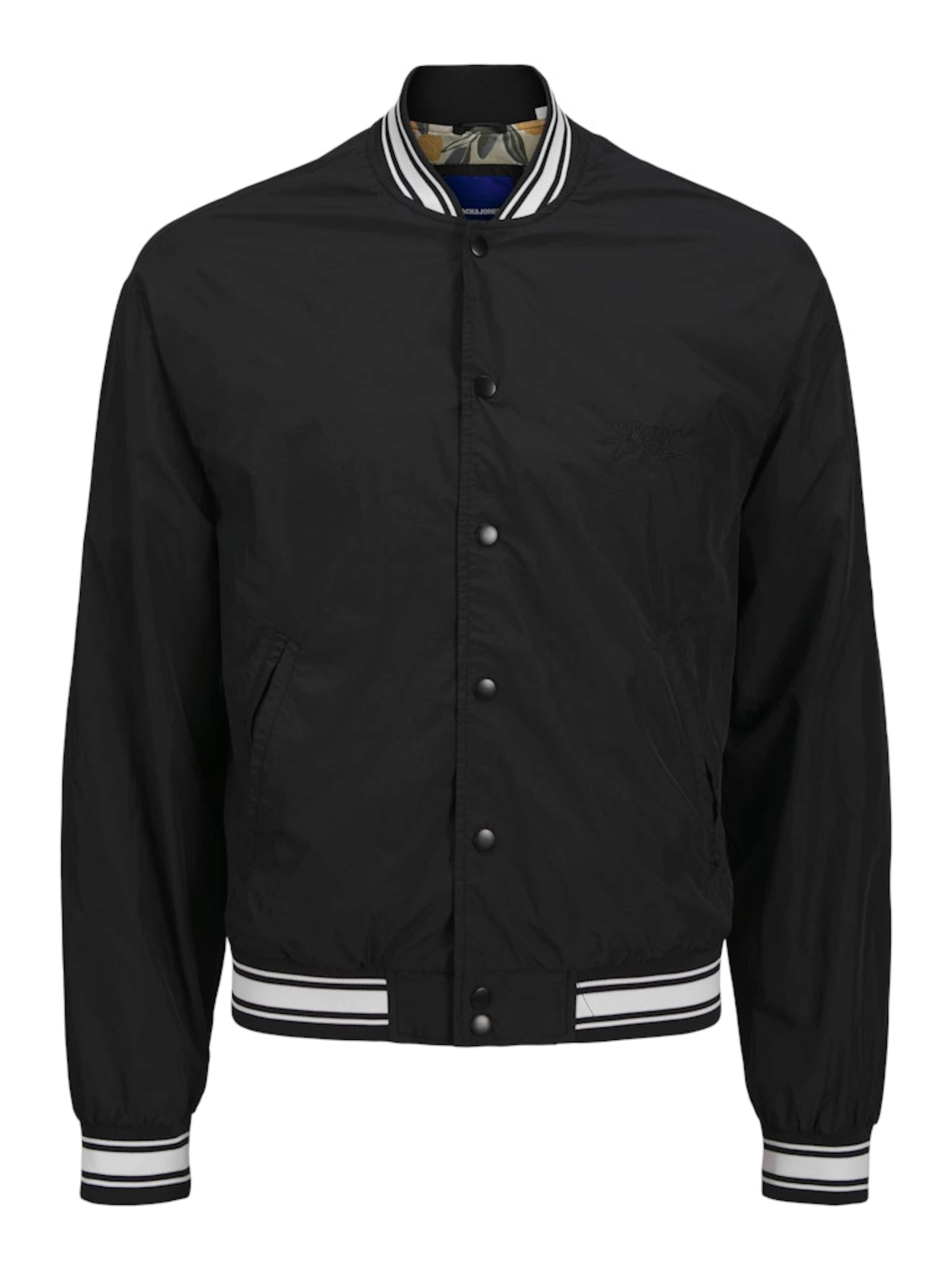 JACK & JONES Overgangsjakke 'JORAlmeria' i sort: forside
