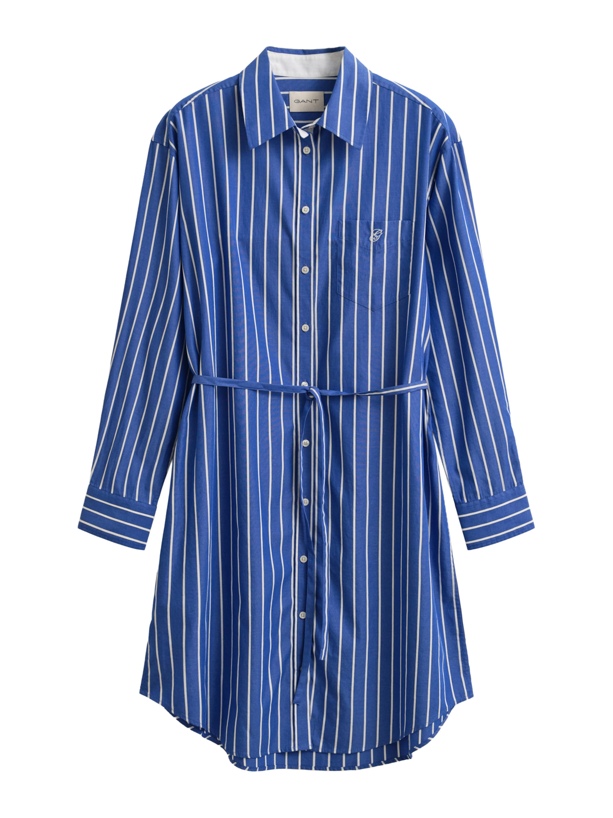 GANT Košilové šaty – modrá: přední strana