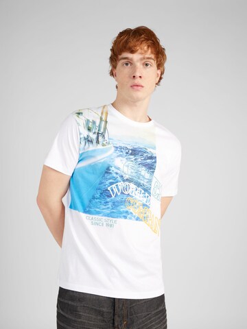 T-Shirt 'BOAT' GUESS en blanc : devant