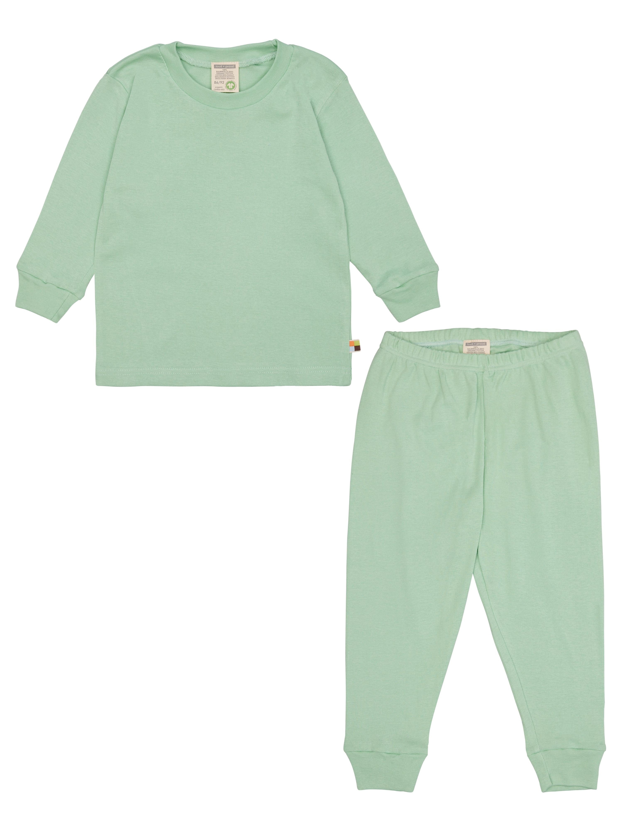loud + proud Schlafanzug‌ in Grün: Vorderseite