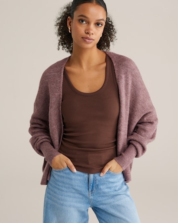 WE Fashion Strickjacke in Lila: Vorderseite