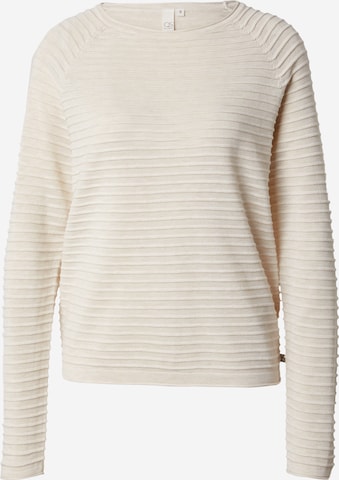 Pull-over QS en beige : devant