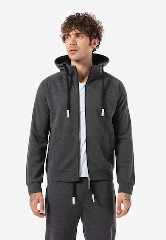 Redbridge Zip-Up Hoodie 'East Kilbride' in Grey: front