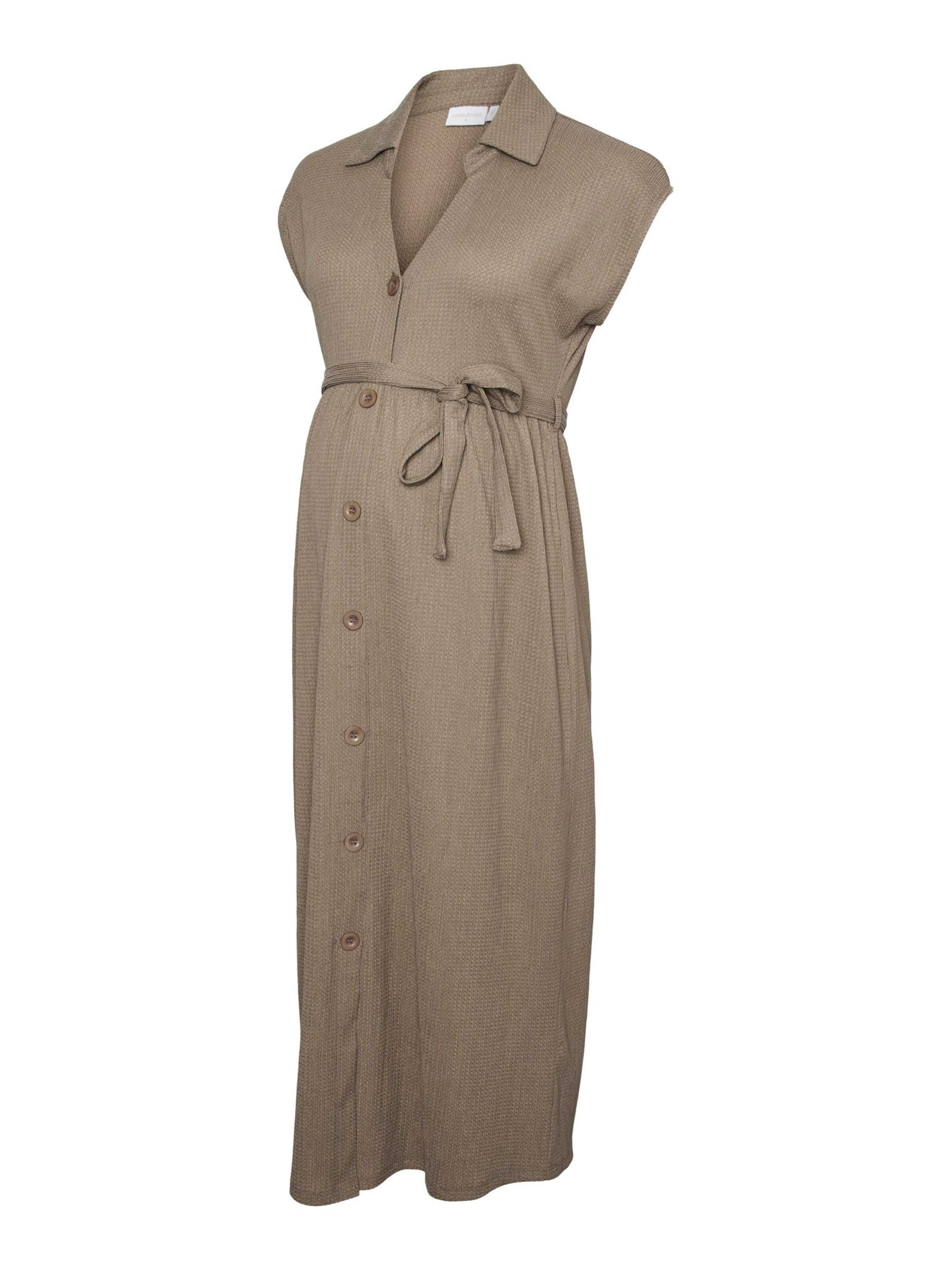 MAMALICIOUS - Vestido camisero 'MLNivola' en gris: frente