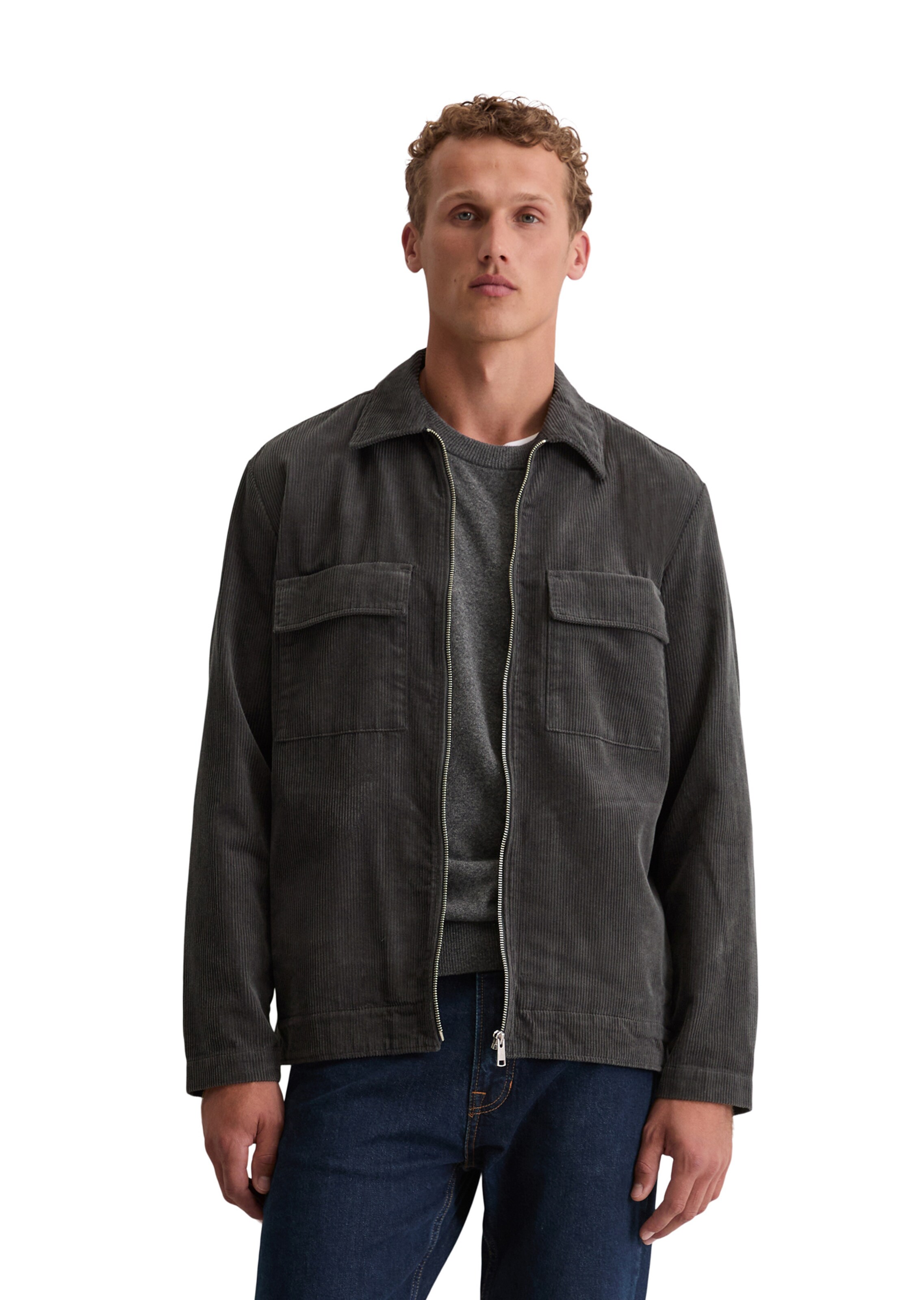 Veste mi-saison Marc O'Polo en gris : devant