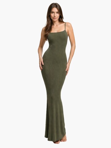 cfab (formerly creamy fabrics) Kleid 'Ribbed Cami Maxikleid'‌‌‌ in Grün