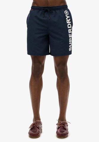 Superdry Board Shorts in Blue: front