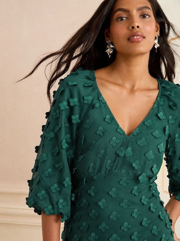 Robe love & roses en vert