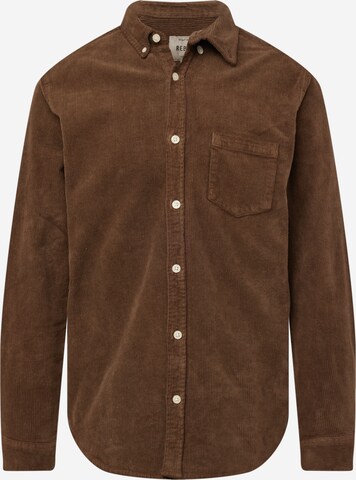 Chemise 'Sean' Redefined Rebel en marron : devant