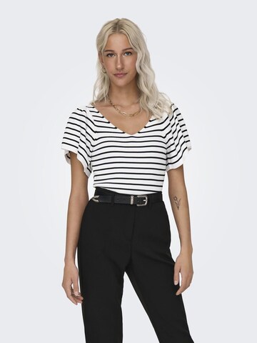 ONLY T-shirt 'LEELO' i vit: framsida