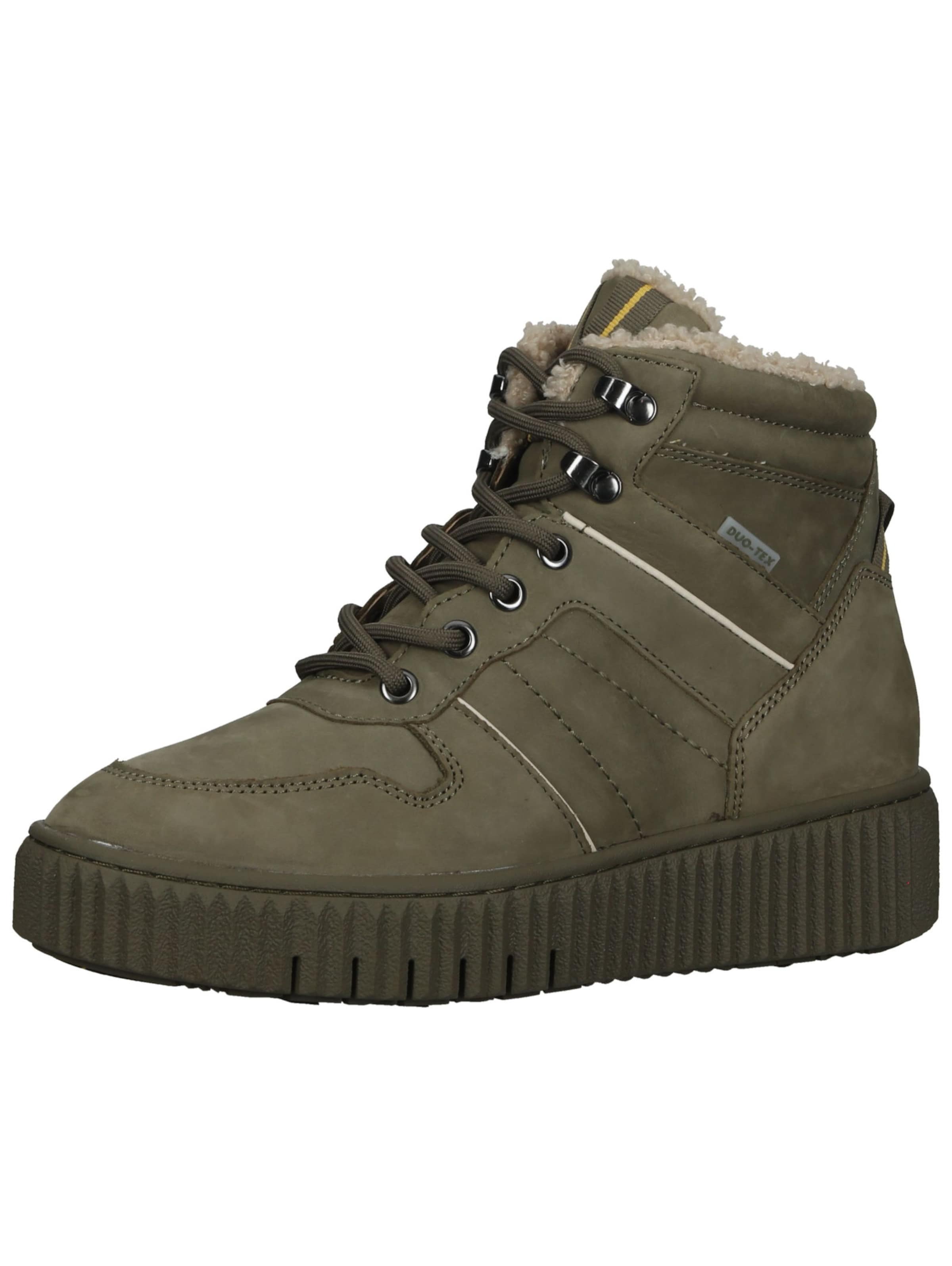 Baskets hautes Tamaris en vert : devant
