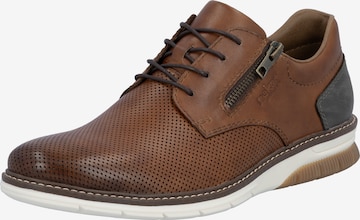 Scarpa stringata di Rieker in marrone: frontale